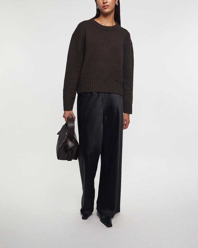 Almada Label  Sweater Cru Crewneck  Chocolate L