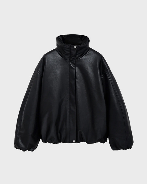 CYRUS JACKET - BLACK RECYCLED LEATHER 1