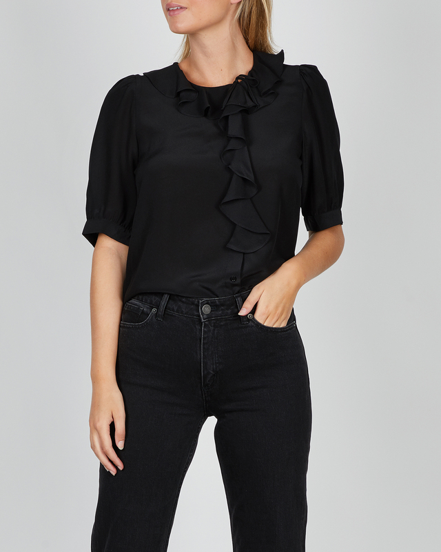 Rodebjer Blus Xilla Silk Svart XL