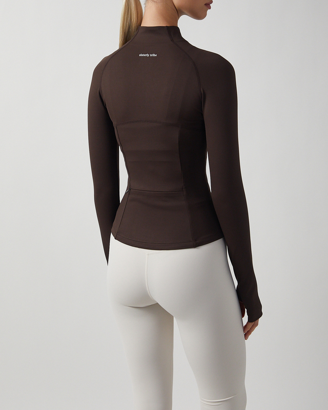 Sisterly tribe Softsculpt Zip Jacket Espresso S