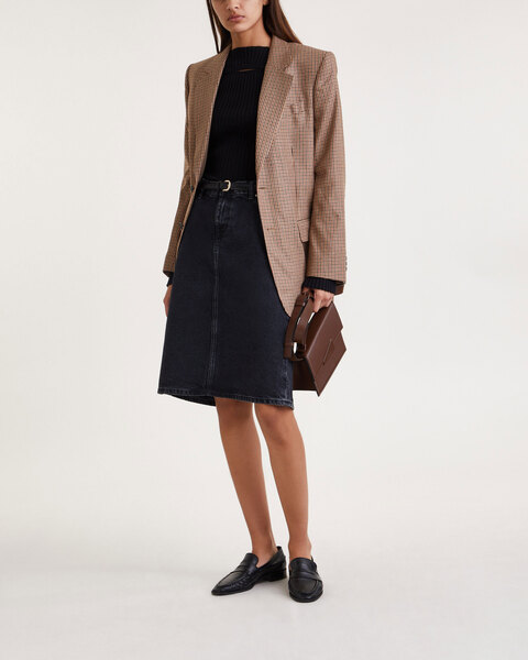 Skirt Denim Midi Charcoal 2