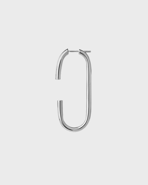 Earring Oval Silver Silver ONESIZE 1
