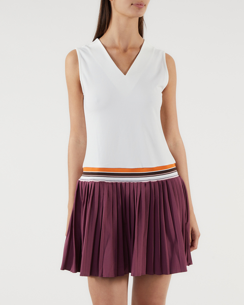 Pleated skirt dress  Vit/röd  1