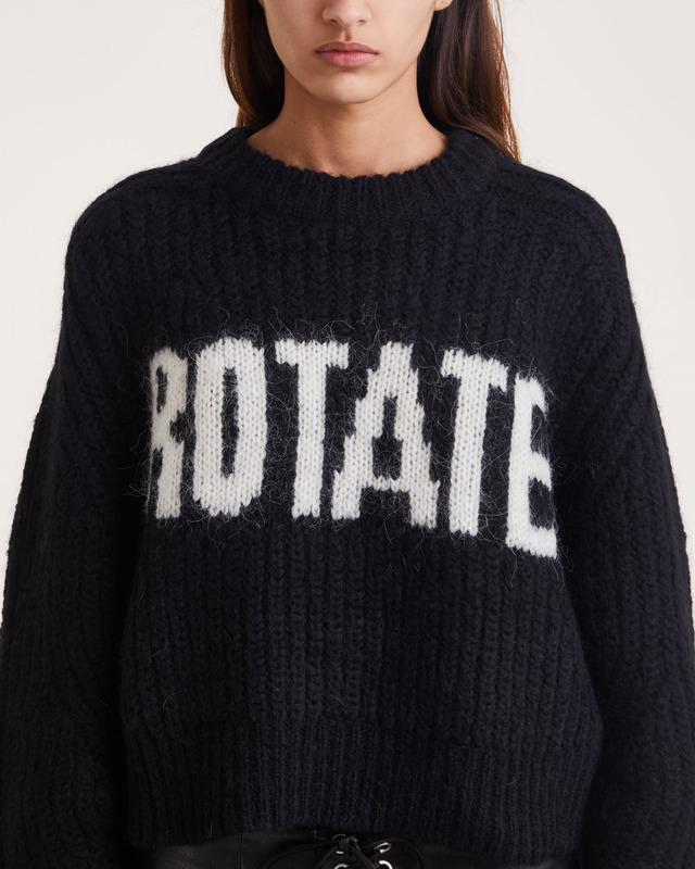 Rotate Tröja Firm Knit Jumper Svart 36