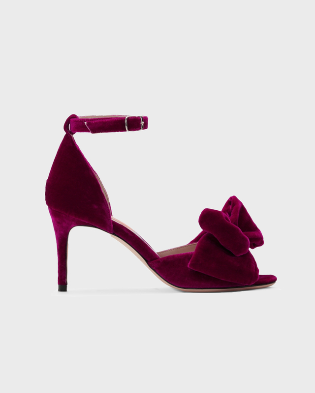 Custommade Klackskor Marita Velvet Vinröd/lila  EUR 38
