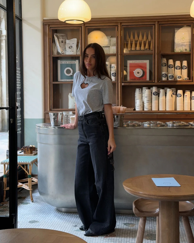 CLOEYS T-shirt heart grey Ljusgrå XS