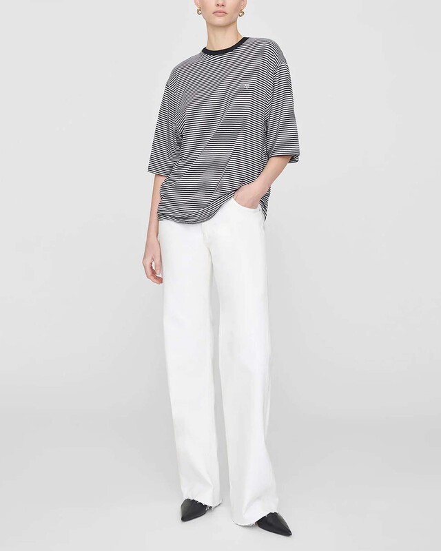 ANINE BING T-Shirt Bo Black and white XS