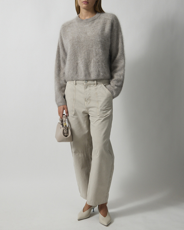Soft Goat Genser Brushed Crewneck Greige M