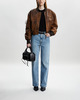 Acne Studios Jacket Leather Bomber Brown 34