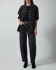 Found Skjorte Raw Cut Fringe Plaid Camp Navy L
