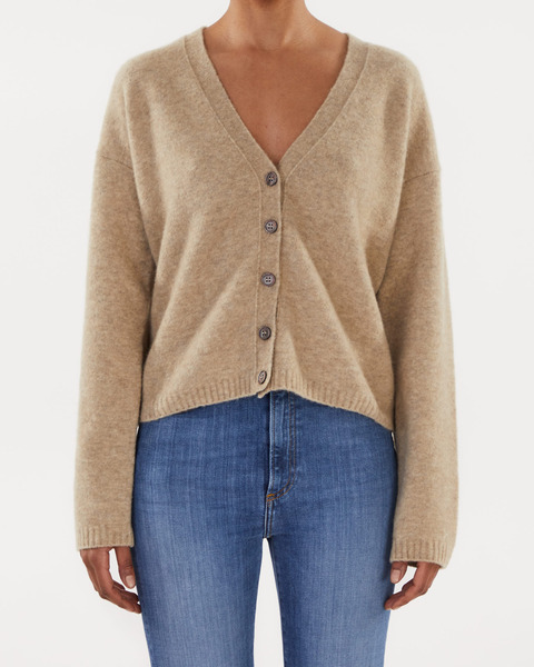 Adrienne Yak Cardigan Beige 1