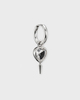 Maria Nilsdotter Earring Single Love Faceted  Silver ONESIZE