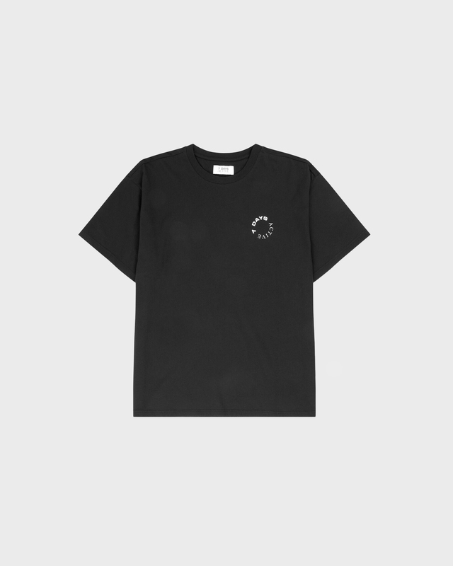 7 Days Active T-Shirt Organic Logo Svart XS