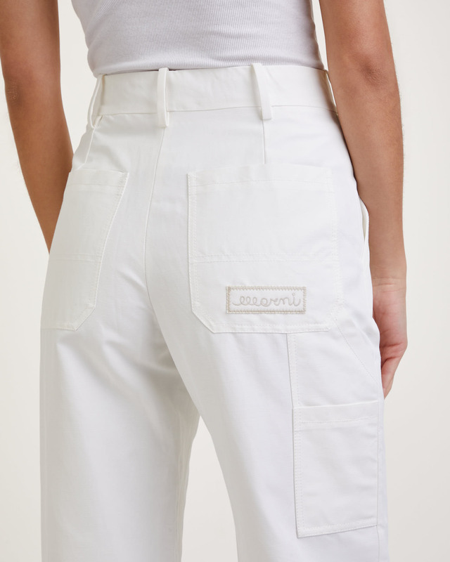 Marni Trousers Tech Cargo White IT 38 (EUR 32)