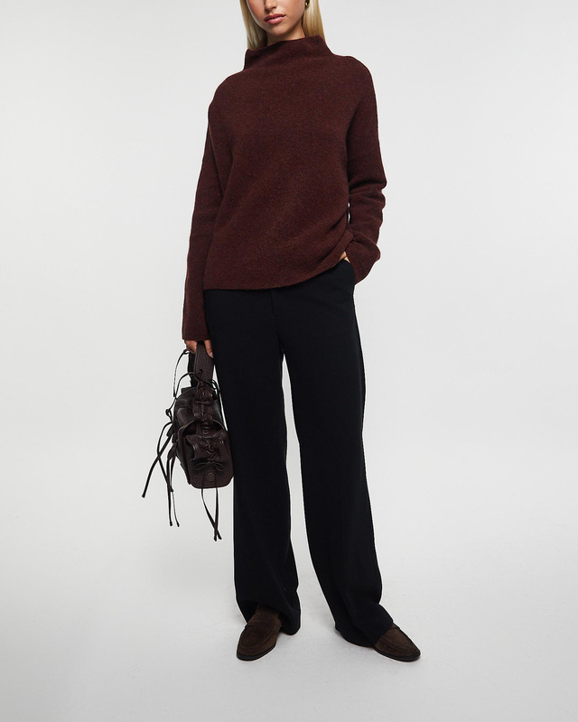 Filippa K Sweater Mika Yak Funnelneck Burgundy  M