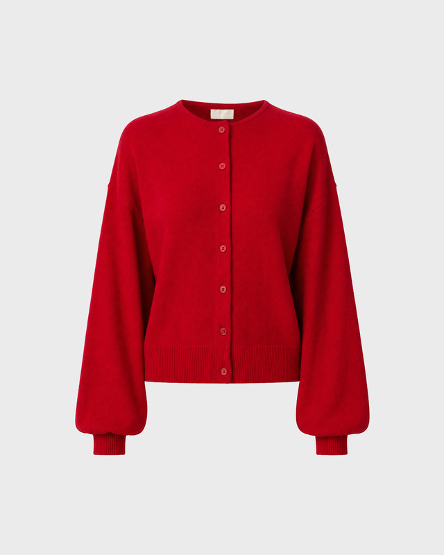 Wakakuu Icons Cardigan Lou Cashmere Wool Red XS