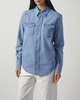 Wakakuu Icons Skjorta Anja Denim Light blue wash XL