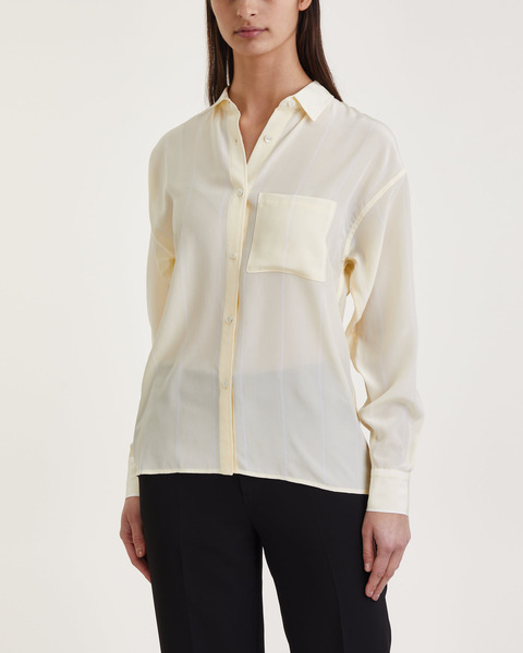 Shirt Striped Silk Gul 1