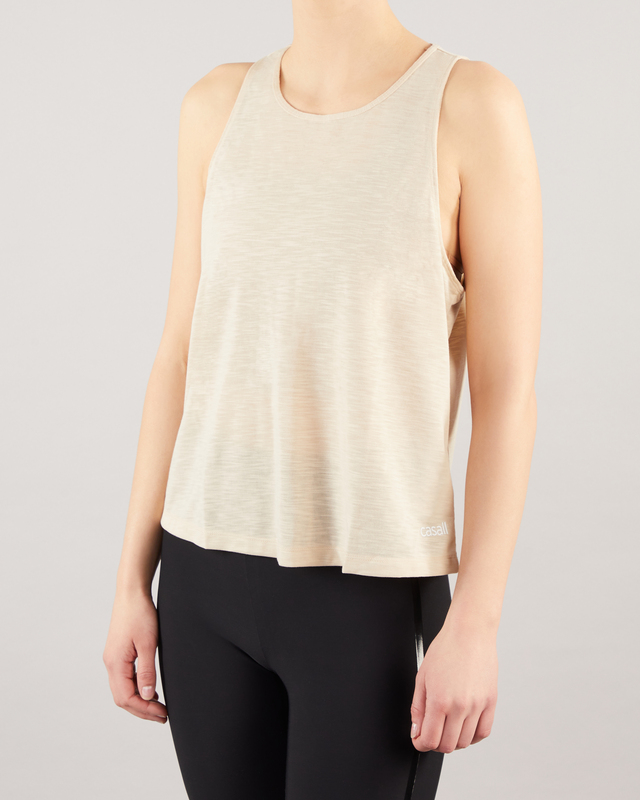Casall Texture Tank Open Back Beige 42