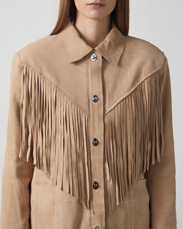 STAND STUDIO Jacket Estee Fringe  Sand 40