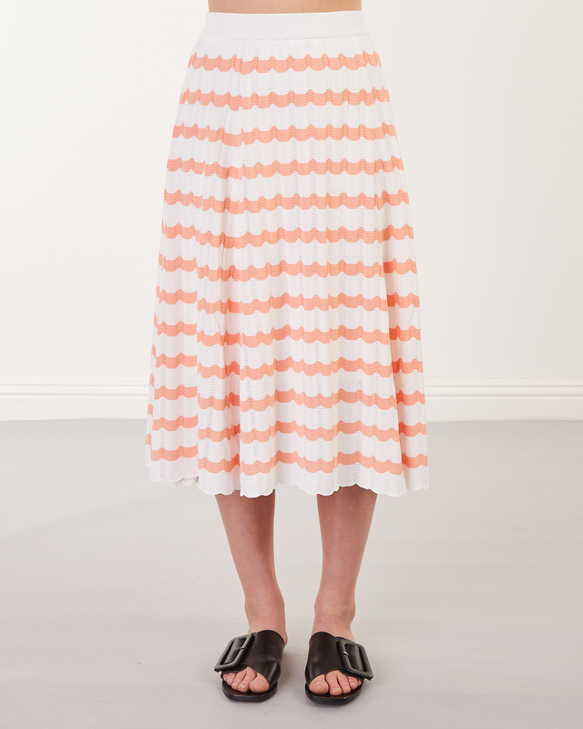 By Malina Skirt Hollow Peach Stripe Peach S