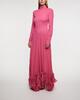 ROTATE Birger Christensen Klänning Chiffon Maxi Ruffle  Rosa 34