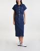 GANNI Klänning Rinse Stitch Denim Midi  Mörkblå 38