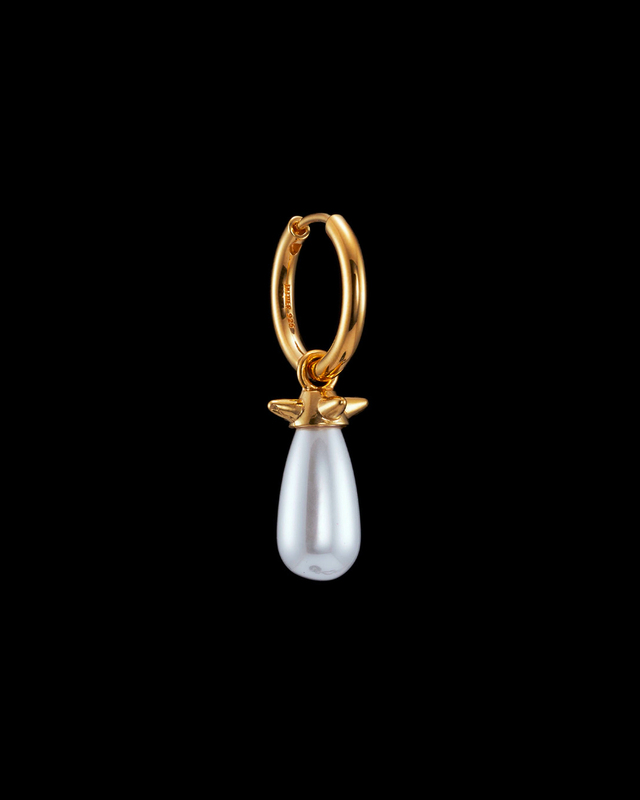 Maria Nilsdotter Earring Pearl Tear  Gold ONESIZE