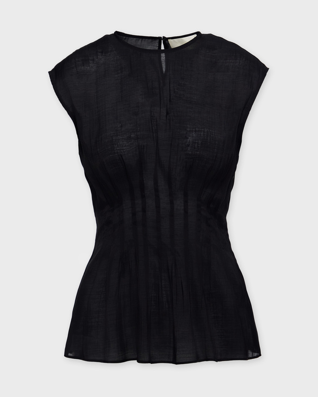 Wakakuu Icons Top Dover Pleated Black XS