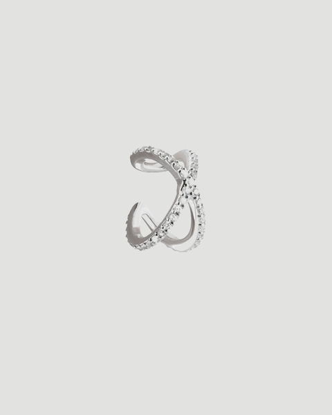 Earring Cross Ear cuff Silver ONESIZE 1