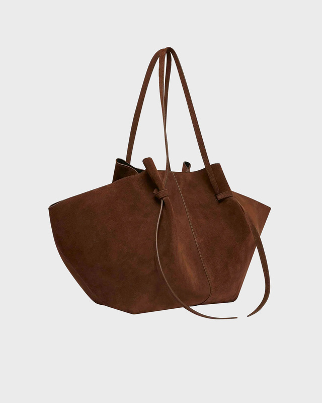 YUZEFI Large Mochi Suede Bag Chocolate ONESIZE