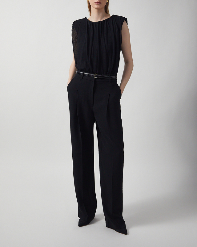 Dagmar Topp Draped Knit Svart S