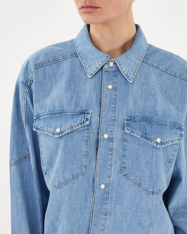 Jeanerica Long Jeansshirt Blå XXL