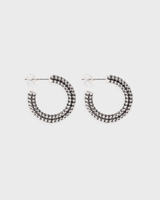 Izabel Display Earring Colorful Hoop  Svart ONESIZE