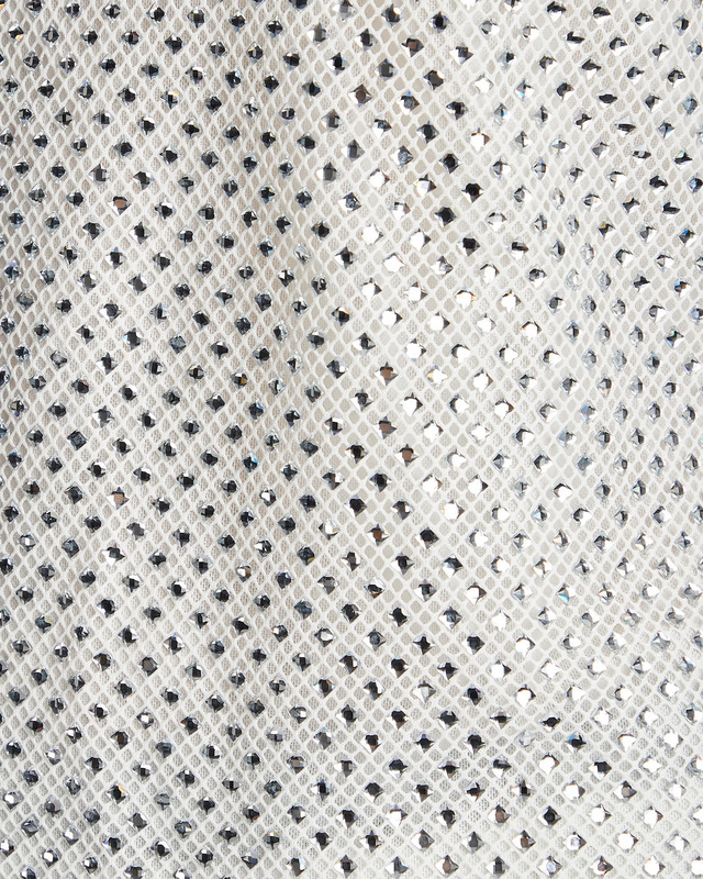 Self-Portrait Top Silver Rhinestone Fishnet  Silver UK 12 (EUR 40)