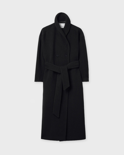 Coat relaxed wool Black 1