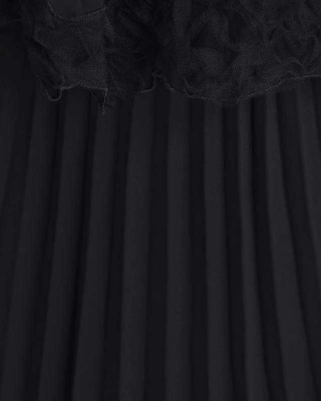 Self-Portrait Dress Chiffon Tier Midi Black UK 12 (EUR 40)