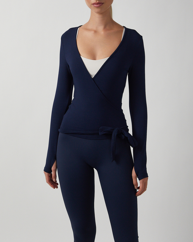 Sisterly tribe Top Soft Ballet Wrap Navy XS