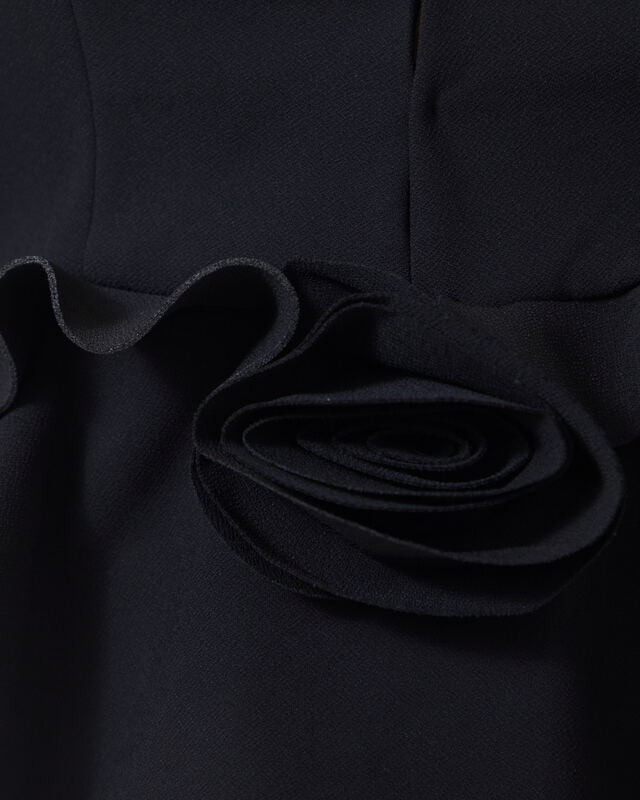 ROTATE  Topp V-Neck Flower Black 36