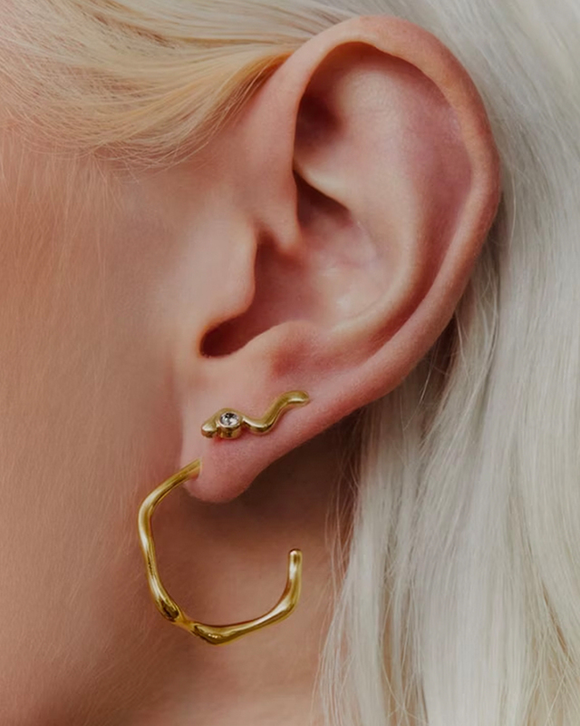 MARIA BLACK Earring Branch 20 Hoops Gold ONESIZE