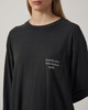 Acne Studios T-Shirt Logo Long Sleeve Relaxed Faded black M