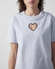 CLOEYS T-shirt heart white Light blue M