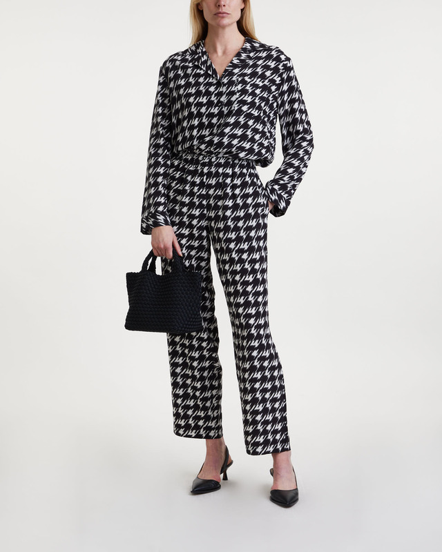 Anine Bing Shirt Aiden Svart/creme L