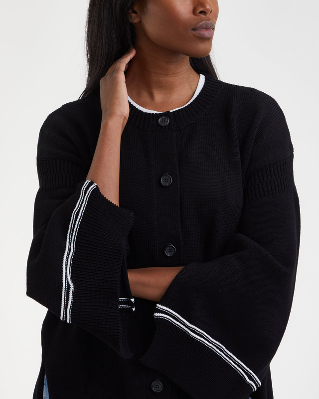 Marni Cardigan Logo Cotton Svart IT 38 (EUR 32)