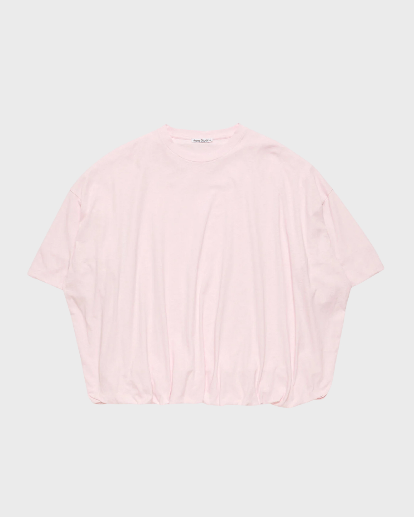 Acne Studios Women's Light Pink T-Shirt Logo Gathered M