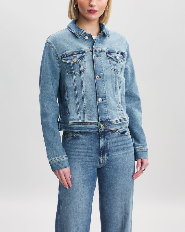 7 For All Mankind Jacket Classic Trucker Luxe Vintage Mid blue  S