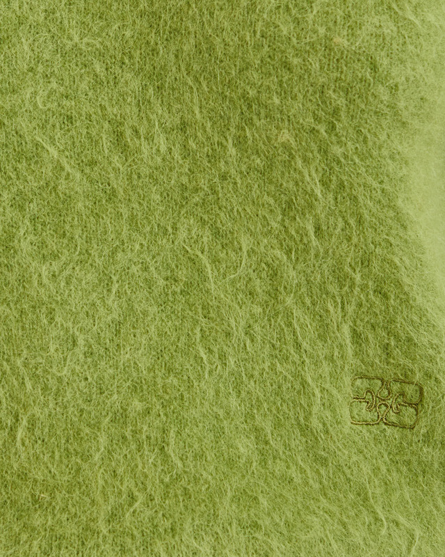 Ganni Sweater Brushed Alpaca O-Neck Grön XS