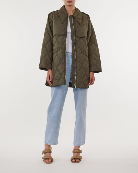 Jacket Ripstop Quilt Midi Khaki green 2