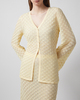 Malina Cardigan Ayla Pointelle Knitted Light Yellow XXS