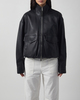 Wakakuu Icons Jacket Leather Funnel Neck Black L